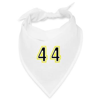 44 Zahl College - Bandana Dreieckstuch - Weiß - Vorne