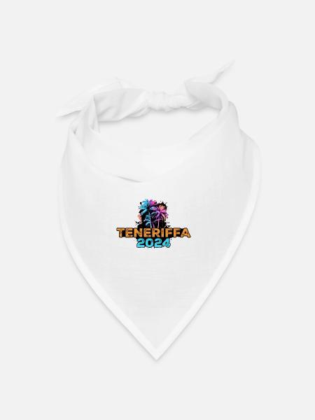 Teneriffa 2024 Reise - Bandana Dreieckstuch - Weiß