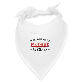 Dartspielerin Witz Spruch Darts Dartpfeil Geschenk - Bandana Dreieckstuch - Weiß - Vorne