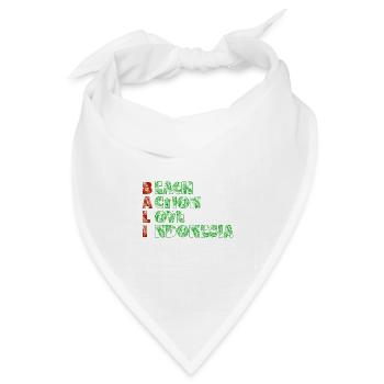 Bali - Indonesien - Bandana Dreieckstuch - Weiß - Vorne