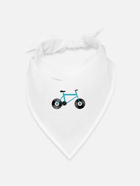 Musik-Fahrrad - Bandana Dreieckstuch - Weiß