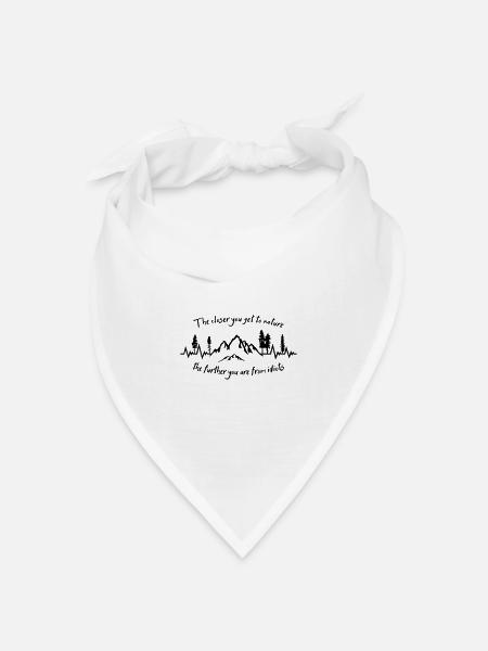 Berg Wandern Natur Lustig - Bandana Dreieckstuch - Weiß