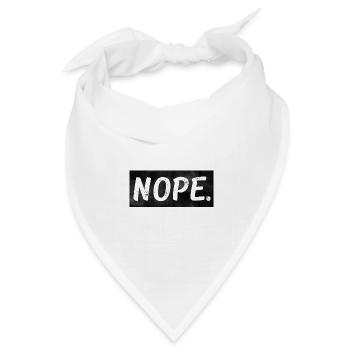 Nope. - Bandana Dreieckstuch - Weiß - Vorne