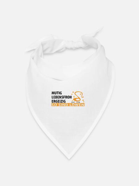 Sternzeichen Löwe - Eigenschaften - Bandana Dreieckstuch - Weiß