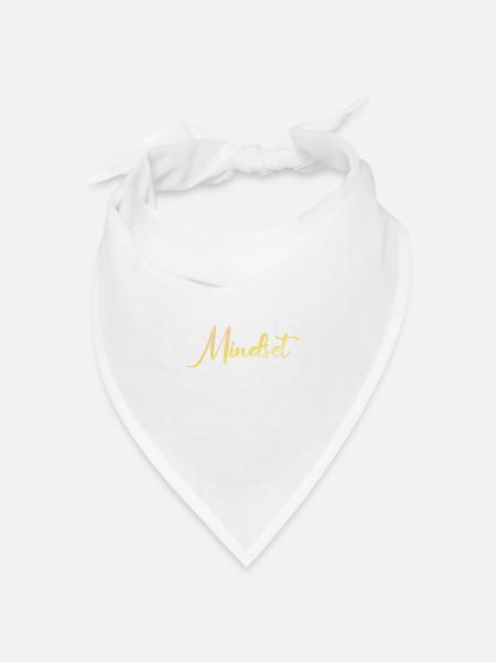 Mindset is everything - Bandana Dreieckstuch - Weiß