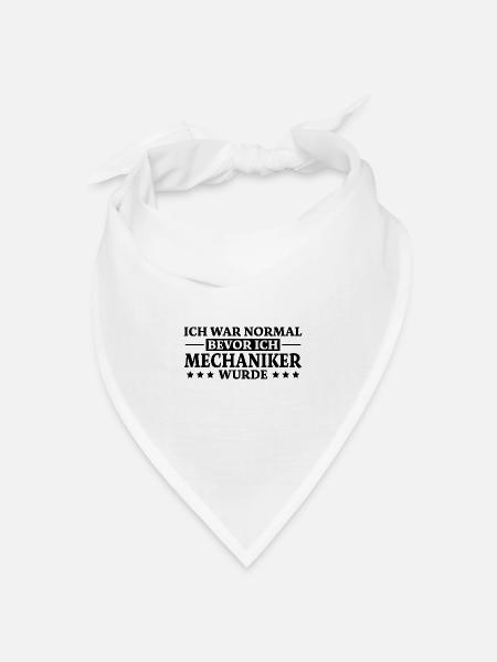 Mechaniker Spruch Lustiges Mechaniker Geschenk - Bandana Dreieckstuch - Weiß