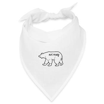 Eisbär Zeichnung - Bandana Dreieckstuch - Weiß - Vorne