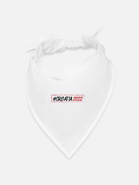 Croatia 2022 - Bandana Dreieckstuch - Weiß