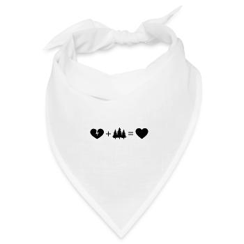 Gebrochenes Herz Herz und Snowboarden 3 - - Bandana Dreieckstuch - Weiß - Vorne