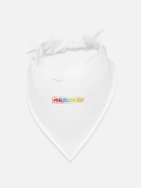 Barcelona 2023 - Bandana Dreieckstuch - Weiß