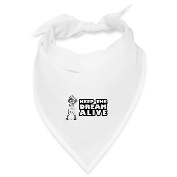 Den Traum am Leben erhalten - Bandana Dreieckstuch - Weiß - Vorne
