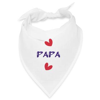 PAPA. VATERTAG. ALLES GUTE ZUM GEBURTSTAG, PAPA. ALLES GUTE ZUM GEBURTSTAG! - Bandana Dreieckstuch - Weiß - Vorne