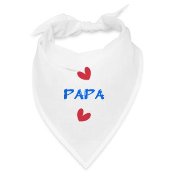 VATERTAG. ALLES GUTE ZUM GEBURTSTAG, PAPA. PAPA. ALLES GUTE ZUM GEBURTSTAG! - Bandana Dreieckstuch - Weiß - Vorne