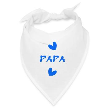 ALLES GUTE ZUM GEBURTSTAG, PAPA. PAPA. VATERTAG. FEST. HERZ - Bandana Dreieckstuch - Weiß - Vorne