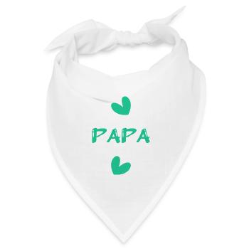 VATERTAG. ALLES GUTE ZUM GEBURTSTAG, PAPA. PAPA. ALLES GUTE ZUM GEBURTSTAG! - Bandana Dreieckstuch - Weiß - Vorne