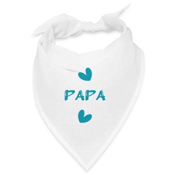 ALLES GUTE ZUM GEBURTSTAG, PAPA. PAPA. VATERTAG. ALLES GUTE ZUM GEBURTSTAG! - Bandana Dreieckstuch - Weiß - Vorne