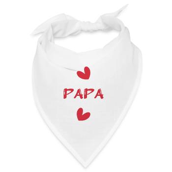 PAPA. VATERTAG. ALLES GUTE ZUM GEBURTSTAG, PAPA. ALLES GUTE ZUM GEBURTSTAG! - Bandana Dreieckstuch - Weiß - Vorne