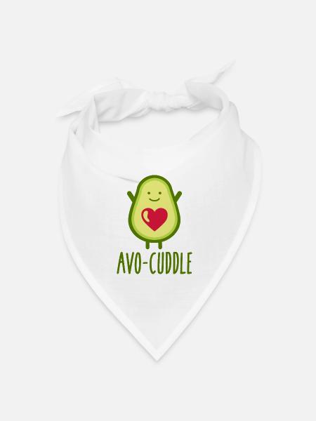 Avocado - Bandana Dreieckstuch - Weiß