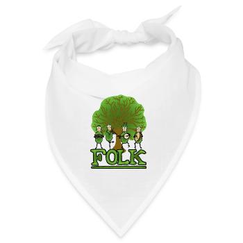 Irish Folk Band - Bandana Dreieckstuch - Weiß - Vorne