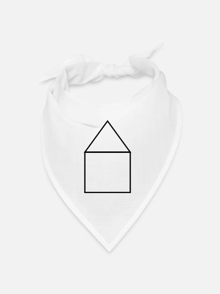 haus2 - Bandana Dreieckstuch - Weiß