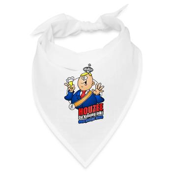 Humorvolles T-Shirt zur Feier des Königshauses - Bandana Dreieckstuch - Weiß - Vorne