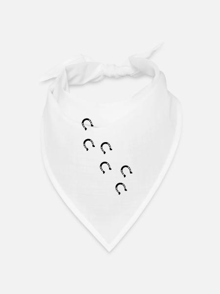 pferd fußspuren spuren pferde - Bandana Dreieckstuch - Weiß