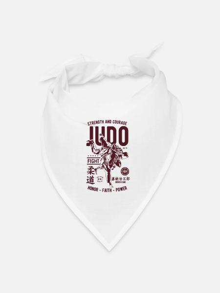JUDO JUDOKA SPORT - Kampfsport Geschenke Shirts - Bandana Dreieckstuch - Weiß