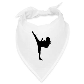 Martial Arts # 5 - Bandana Dreieckstuch - Weiß - Vorne