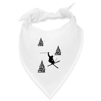 ski - Bandana Dreieckstuch - Weiß - Vorne