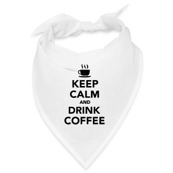 Keep calm and drink coffee - Bandana Dreieckstuch - Weiß - Vorne