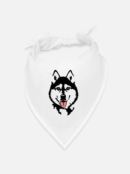 Husky - Bandana Dreieckstuch - Weiß