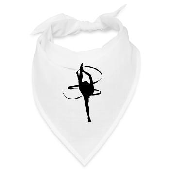Rhythmische Sportgymnastik - Bandana Dreieckstuch - Weiß - Vorne