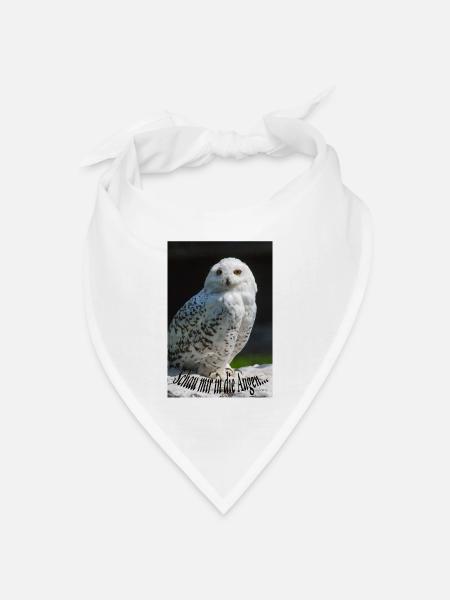 Schau mir in die Augen... - Bandana Dreieckstuch - Weiß