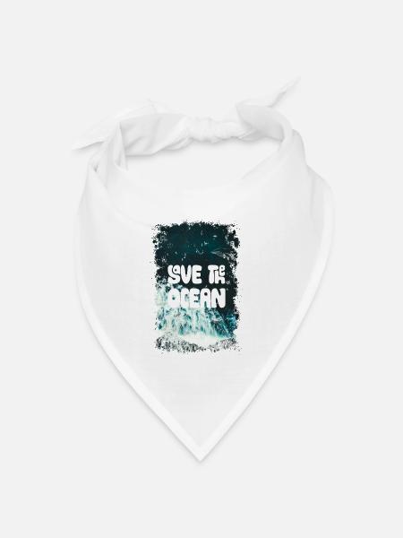 SAVE THE OCEAN - Bandana Dreieckstuch - Weiß