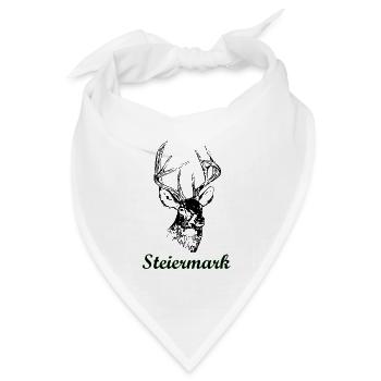 Steiermark - Bandana Dreieckstuch - Weiß - Vorne