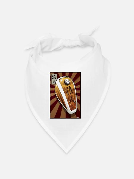 Motorrad-Chopper-Tank - Bandana Dreieckstuch - Weiß