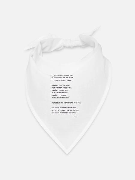 Es keimen der Seele Wünsche Waldorf Rudolf Steiner - Bandana Dreieckstuch - Weiß