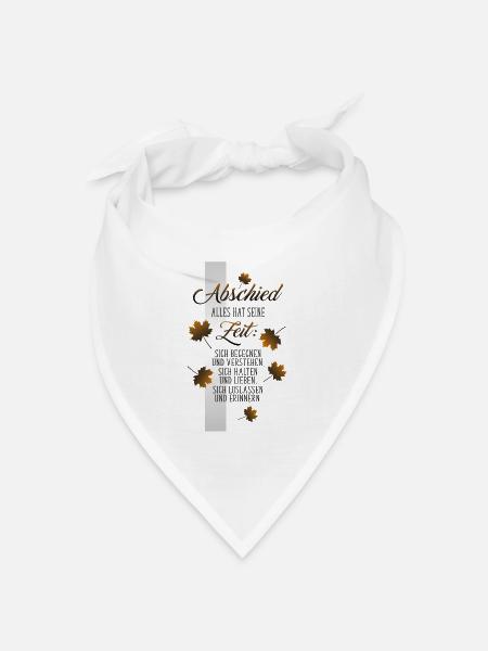 Abschied - Bandana Dreieckstuch - Weiß