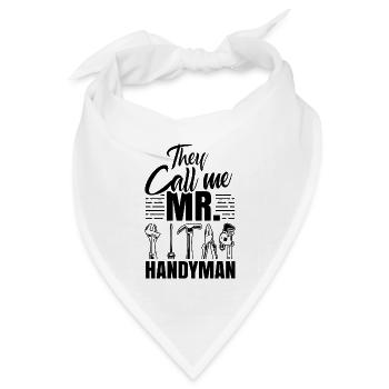 Man Nennt Mich Mr Heimwerker Handwerk Heimwerken - Bandana Dreieckstuch - Weiß - Vorne