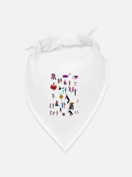 Tanzen - Bandana Dreieckstuch - Weiß