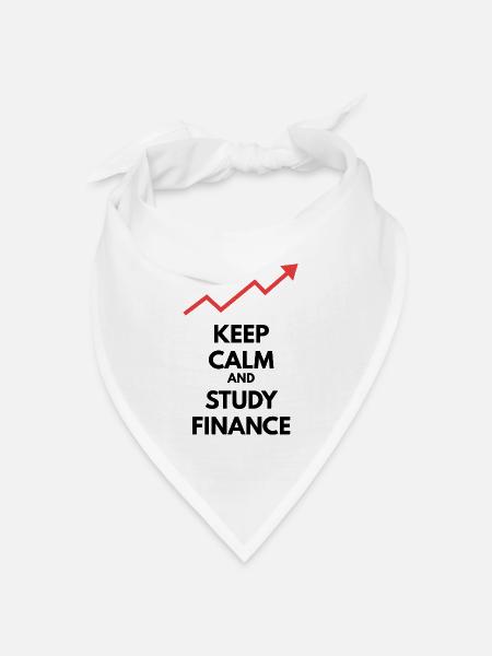 Geld und Finanzen - Bandana Dreieckstuch - Weiß
