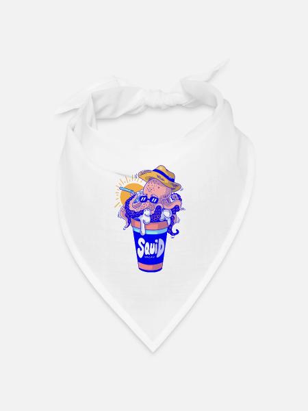 Squid Vacation - Bandana Dreieckstuch - Weiß