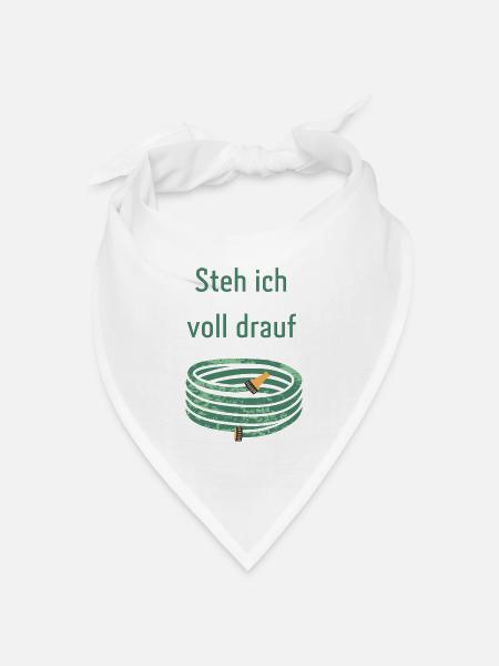 Auf dem Schlauch stehen - Bandana Dreieckstuch - Weiß