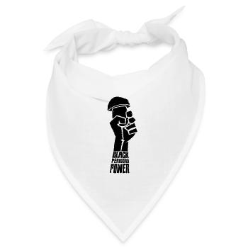 Schwarzer Perigord Power - Bandana Dreieckstuch - Weiß - Vorne