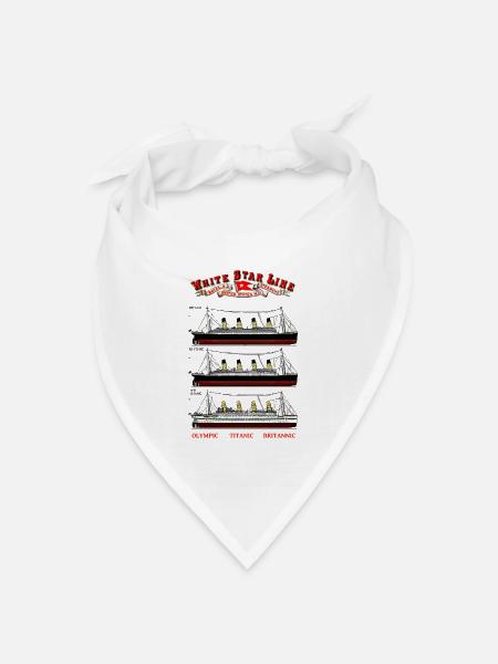 TITANIC BRITANIC Kreation Louis RUNEMBERG © Adagp - Bandana Dreieckstuch - Weiß