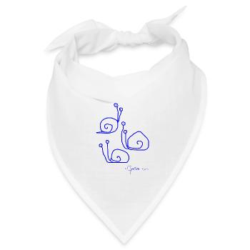 Schneckenmeeting © Chyropterum Innoxius - Bandana Dreieckstuch - Weiß - Vorne