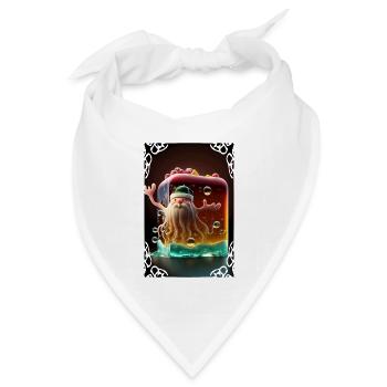 Gelee-Weihnachtsmann - Bandana Dreieckstuch - Weiß - Vorne