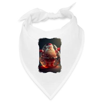 Weihnachtsmann-Gelee - Bandana Dreieckstuch - Weiß - Vorne