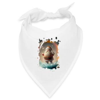 Gelee-Weihnachtsmann - Bandana Dreieckstuch - Weiß - Vorne