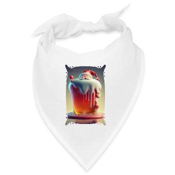 Gelee-Weihnachtsmann - Bandana Dreieckstuch - Weiß - Vorne